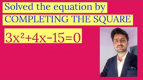 Solve the equation: By completing the square method #quadraticequation #completingthesquare