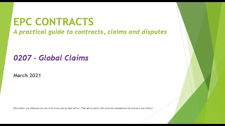 EPC Contracts - 0207 - Global Claims