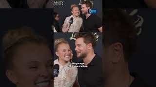 No gummy bling wedding rings yet for JoJo Siwa and Chris Hughes. 😂