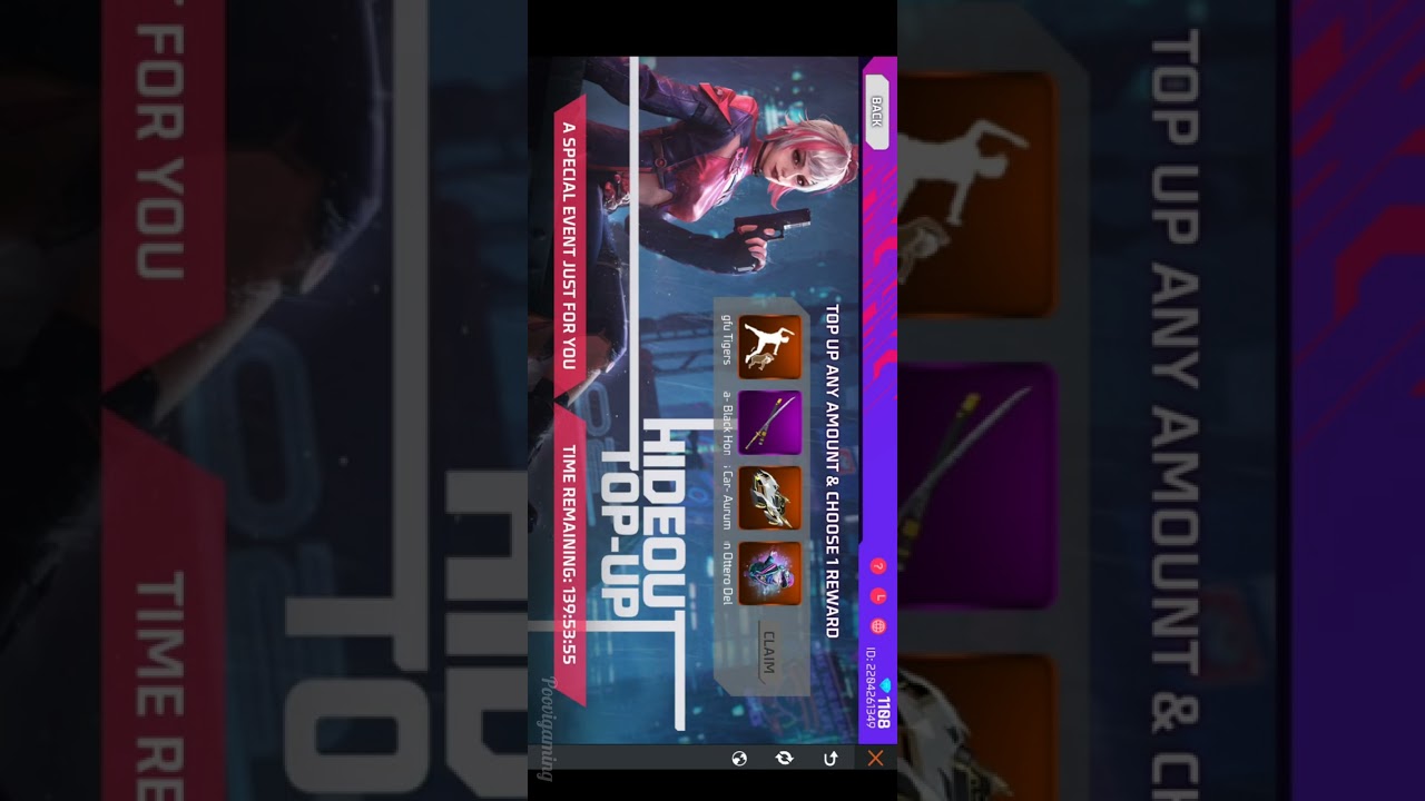 New Hideout TopupEvent Freefire Max 