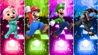 Cocomelon 🆚 Mario 🆚 Luigi 🆚 Venom . Tiles Hop Duel ⚔️ 🎶 Who Is Best ?