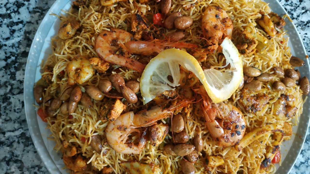 كيفيه تحضير السفه بالسمك و فواكه البحر بطريقه سهله و جديدة