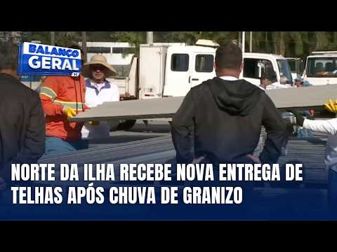Mais de 18 mil telhas já foram entregues após granizo em Florianópolis