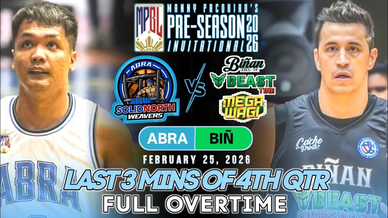 ABRA VS BIÑAN LAST 3 MINUTES 4TH QUARTER & OVERTIME THRILLER | MPBL PRE-SEASON