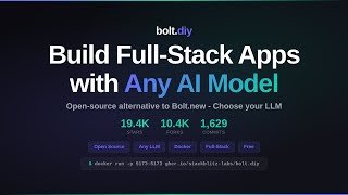 bolt.diy Tutorial - Build Full-Stack Apps with Any LLM (Open Source)