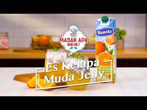 RESEP ES KELAPA MUDA KEKINIAN, Makin Segar dengan Jelly Jeruk