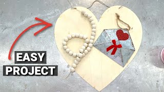 Valentine Craft Idea Using a Dollar Tree Heart with Video - Craft Klatch