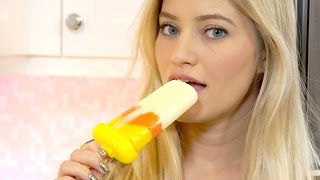 Candy Corn Pudding Pops | Halloween Treats | iJustine