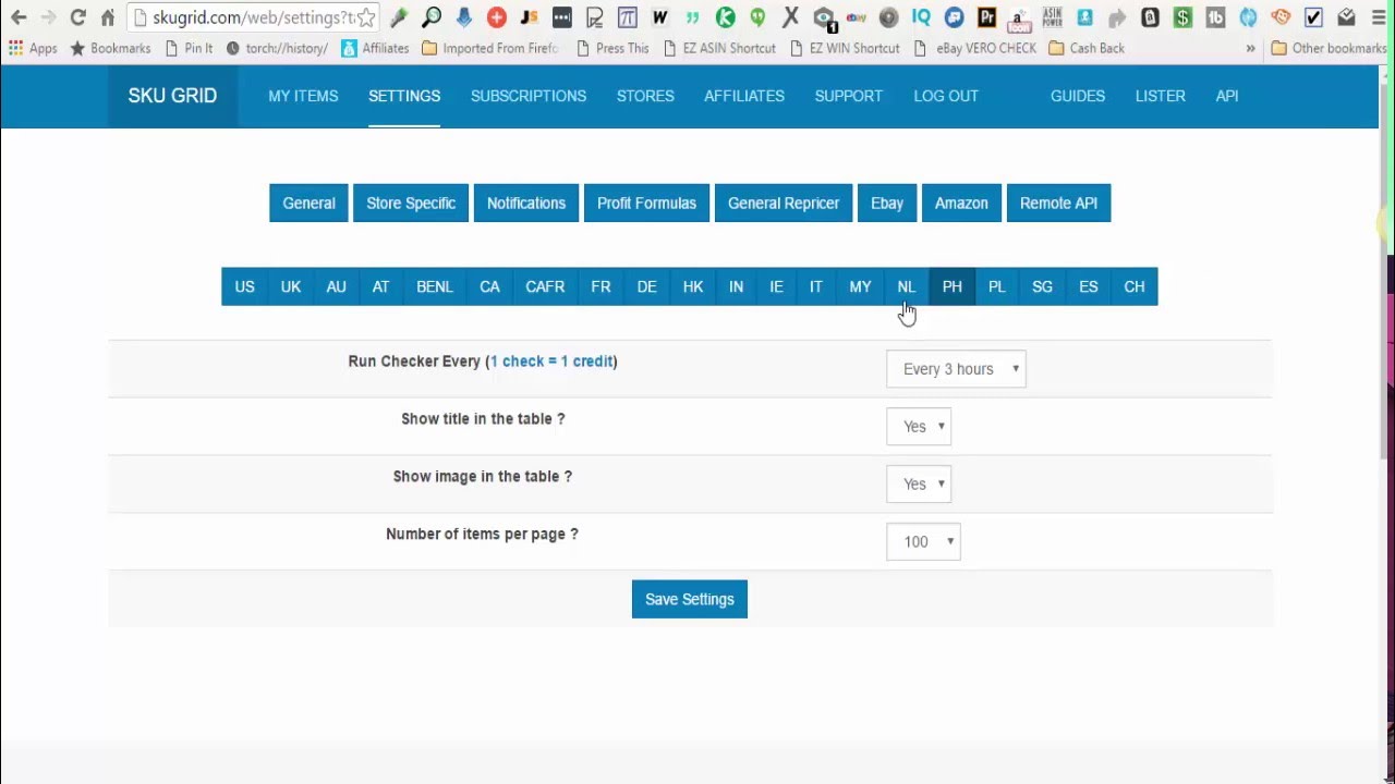 How to Setup Sku Grid - Skugrid eBay Settings Generating eBay Keys