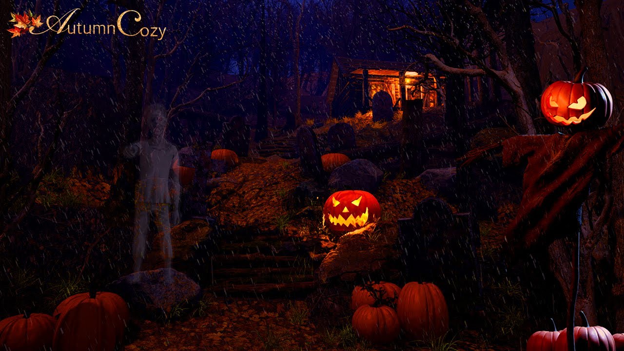 Graveyard Keeper's House Halloween Ambience With Relaxing Rain and