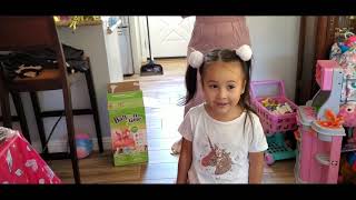 3 Year old gets Power Wheel Mercedes Benz Pink  G Wagon for her Birthday