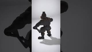 Muscular Bear Character with Top Hat and Bow Tie - AI Rigged 3D Character