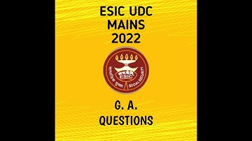 ESIC UDC MAINS | GA QUESTIONS | EXAM ANALYSIS #esicudc #esicudcmains #esicmts #examanalysis #shorts