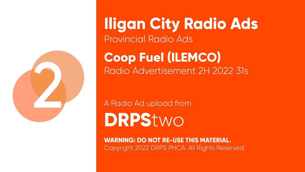 Coop Fuel (ILEMCO) Radio Ad 2H 2022 31s (Iligan City) YouTube