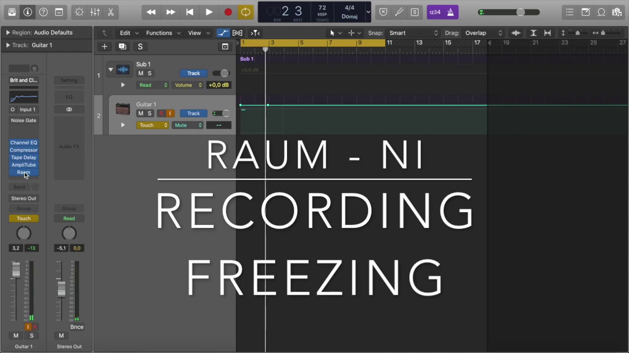 RAUM Native Instruments - Recording freezing - YouTube