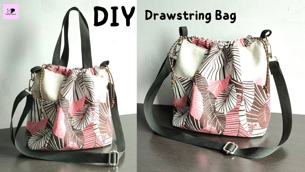 Drawstring Sling Bag Tutorial | Drawstring Tote Bag Tutorial