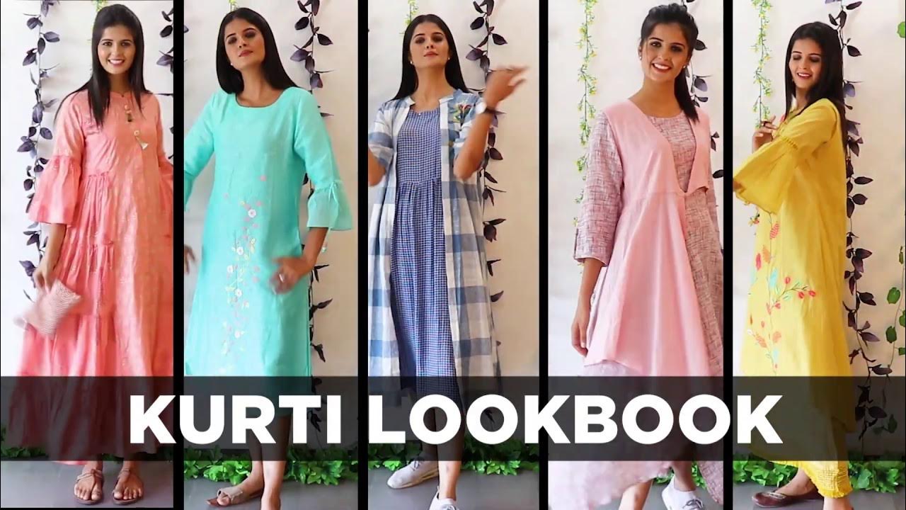 Latest Kurti Designs Video | Kurti Lookbook | Indian Fashion kurti ...