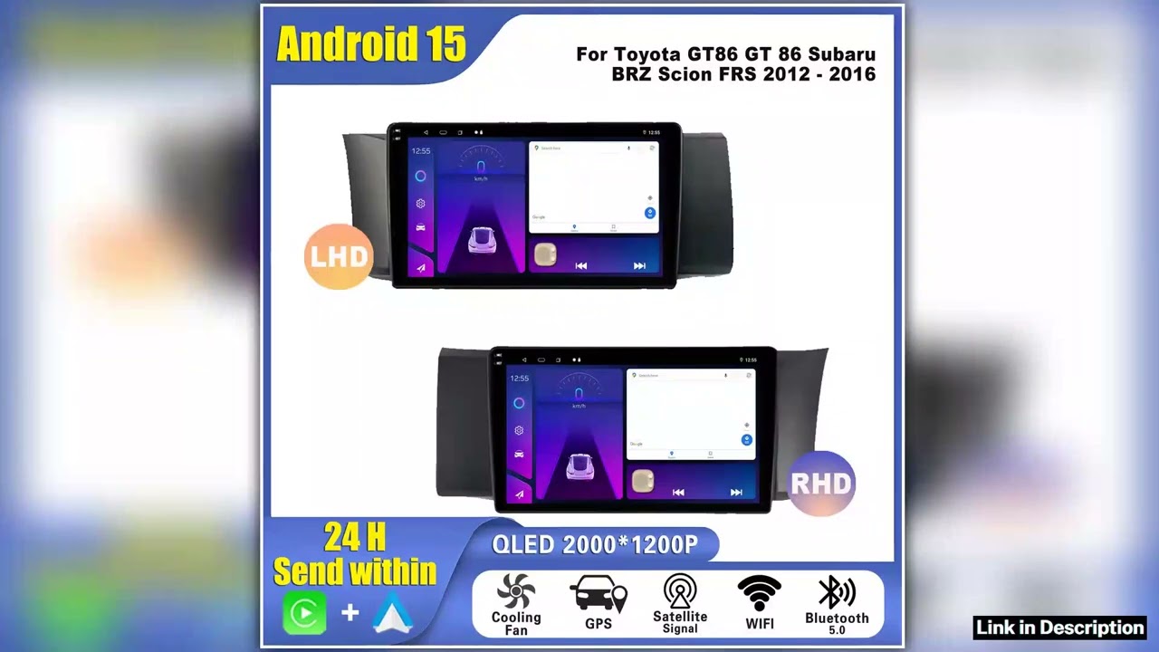 Android 15 Car Radio For Toyota GT86 GT 86 Subaru BRZ Scion FRS 2012 2013 2016 Car GPS Navigation