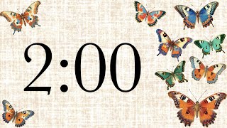 2 Minute Pretty Butterfly Timer (Harp Tones at End)
