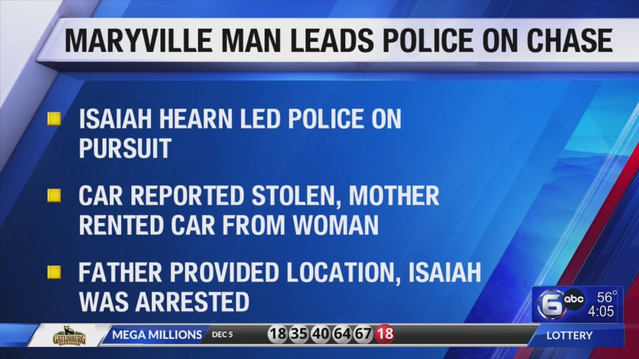 Maryville man leads police on chase - YouTube