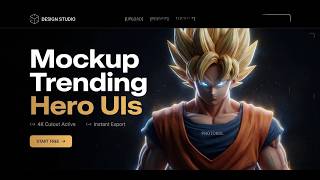 How to mockup 3d hero section landing page