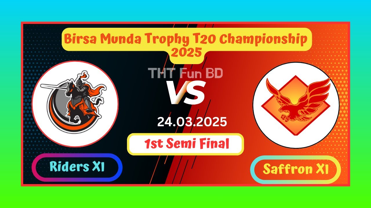 Riders XI Vs Saffron XI | RDXI v SXI | Birsa Munda Trophy T20 Championship Live Score Streaming 2025