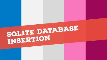 Part-1 | SQLite Database Insertion | Android Studio | Database