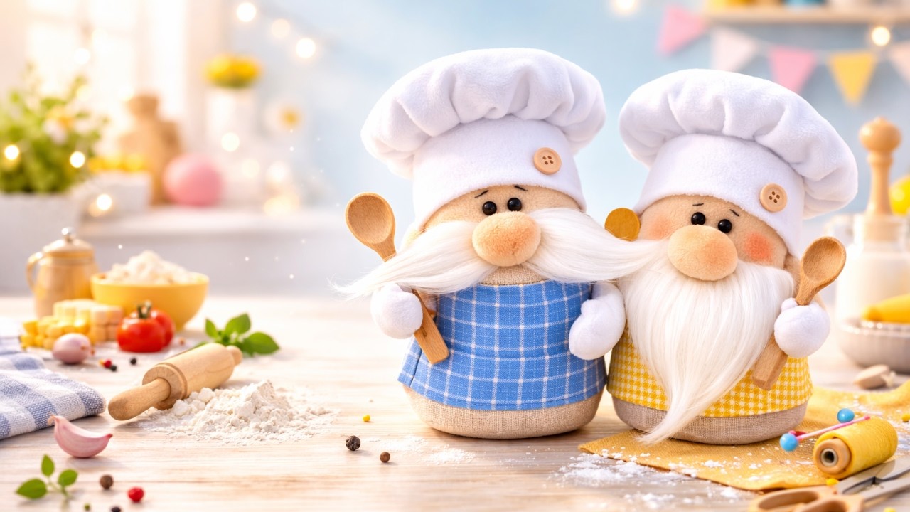 Мастер-класс «Гном-повар» | Простое шитьё текстильной куклы