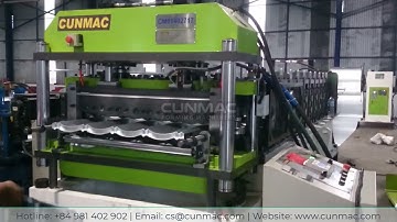 Classic tile roll forming machine used in Indonesia - CUNMAC Vietnam