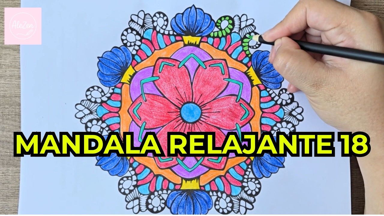 Mandala relajante 18 | Música suave y colores