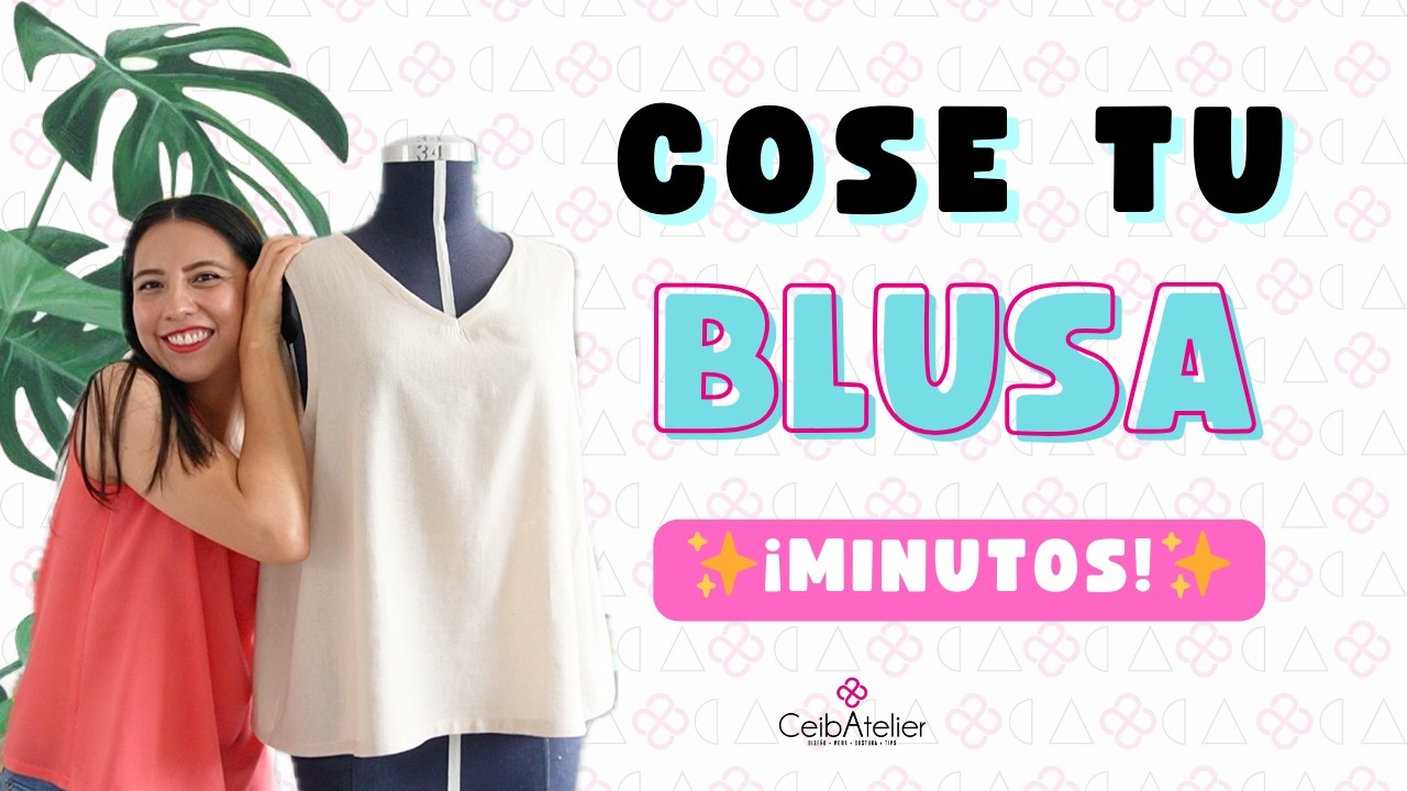 Cómo Hacer una Blusa Básica sin Mangas 👕✨ Tutorial con Moldes Incluidos