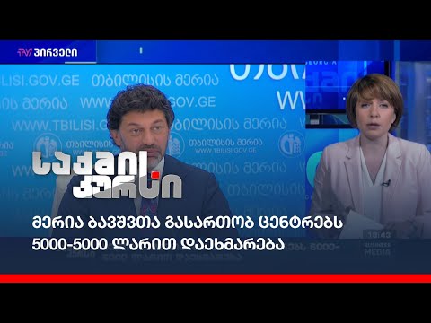 მერია ბავშვთა გასართობ ცენტრებს 5000-5000 ლარით დაეხმარება