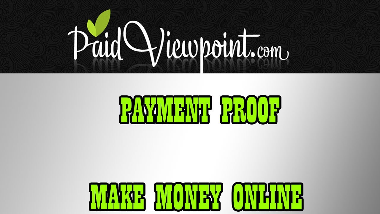 PAID VIEWPOINT Cashout Payment Proof