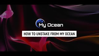 How to Unstake in My Ocean | Step-by-Step Tutorial screenshot 3