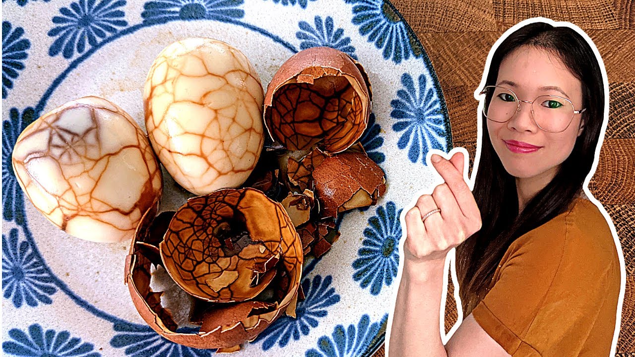 How To Make MARBLED TEA EGGS 茶葉蛋 | Easy, Healthy + Tasty Recipe (braised with black tea & spices) 🥚