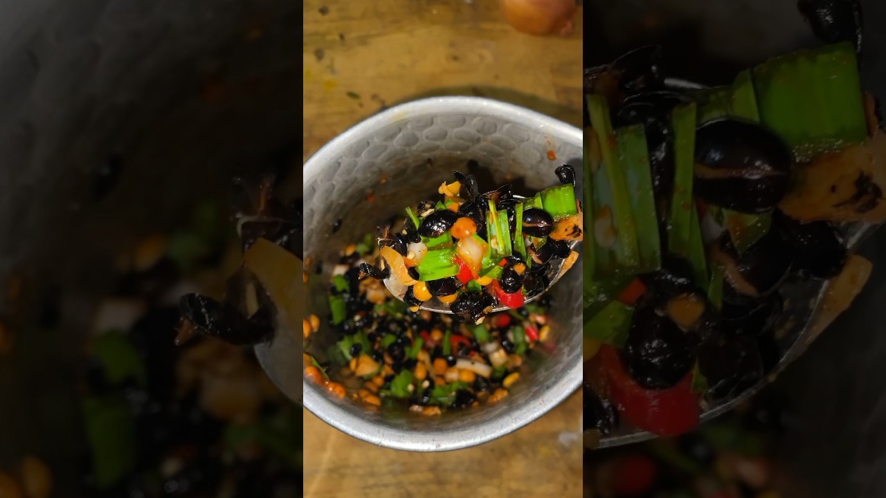 Nepalese style simple soybean salad😋