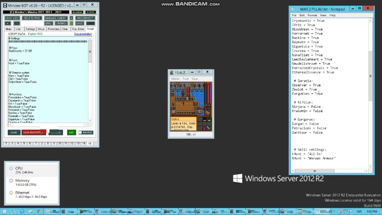 AUTO QUEST APLIKASI MINDEE BOT TIBIAME