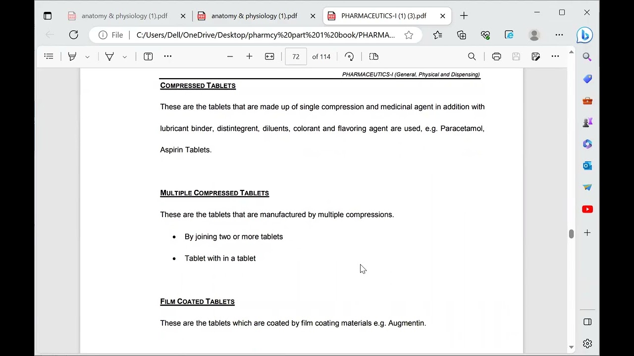 Pharmaceutic lecture Tablets