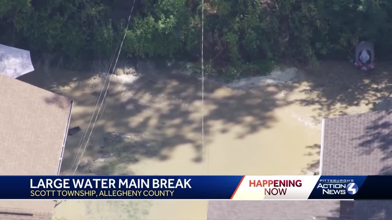 Scott Township homes damaged after major water main break