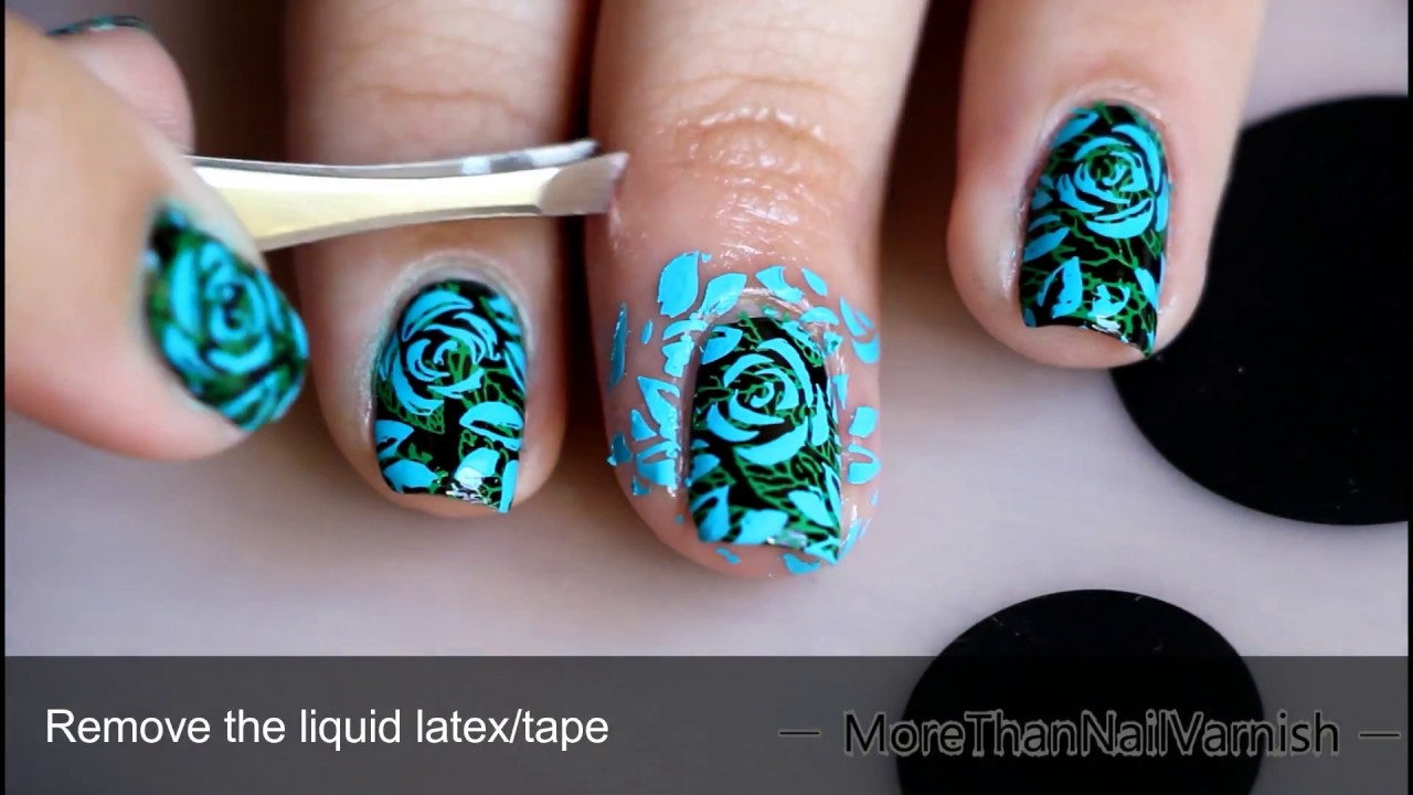 Blue Roses Nail Art YouTube