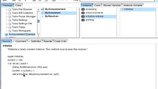 Famous Tutorial: VisualWorks Core Libraries - Announcements Wealth
