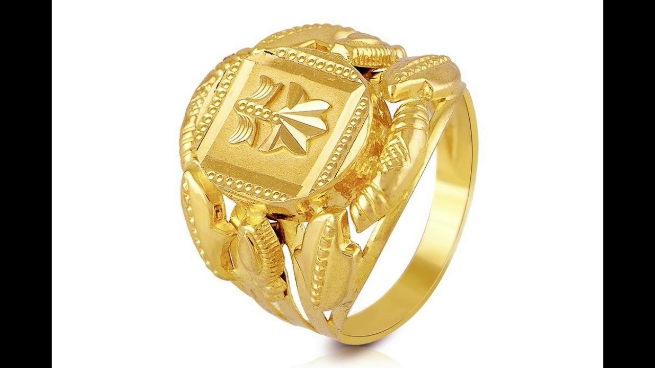 stone gold ring design for man