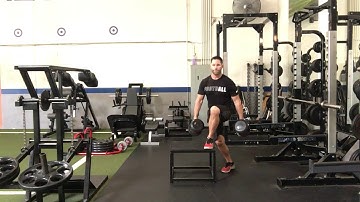 Crossover Step Up Dumbbells