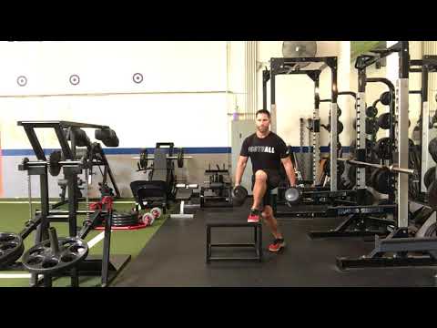 Crossover Step Up Dumbbells