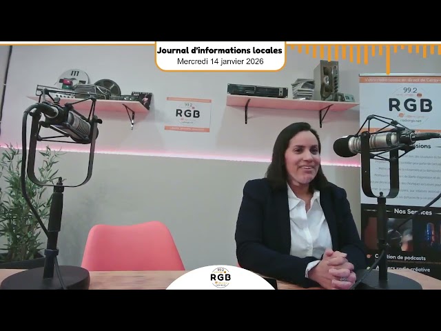 Journal d'informations locales - Mercredi 14 janvier 2026 - Radio RGB 99.2 FM