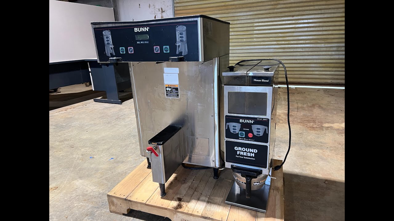 Bunn Commercial Coffee Maker & Bean Grinder Combo Lot1250 YouTube