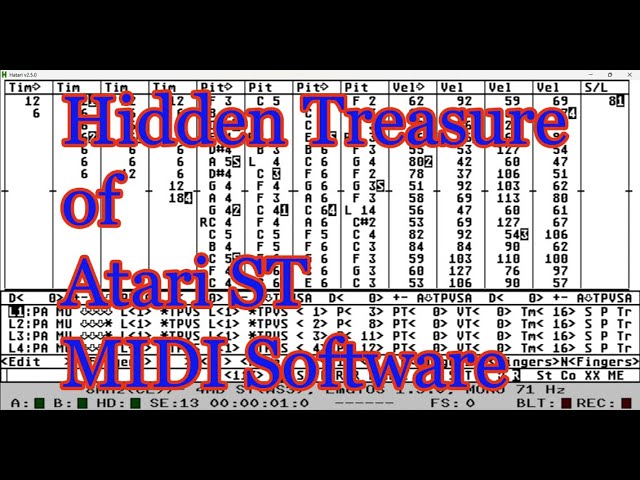 MIDI/Computer] Hidden Treasure of Atari ST MIDI Software Part 1