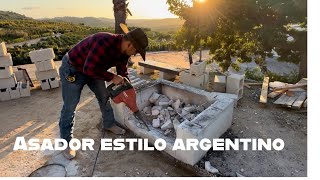 CONSTRUYENDO  UN ASADOR/CHIMENEA PARA COCINAR CON LEÑA.  ESTILO ARGENTINO PASO A PASO  (PARTE 1)