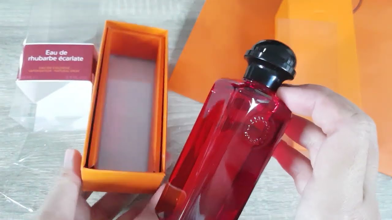 HERMÈS Eau de rhubarbe écarlate CMG Unboxing - YouTube