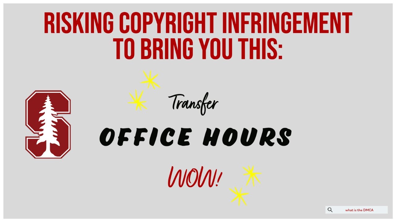 Come to Transfer Office Hours, it's *free*